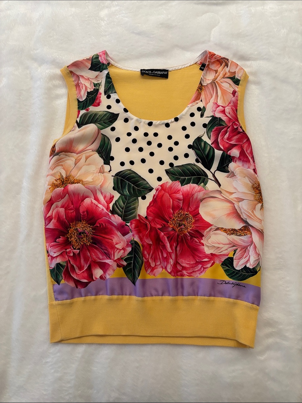 Dolce and Gabbana silk and cotton top